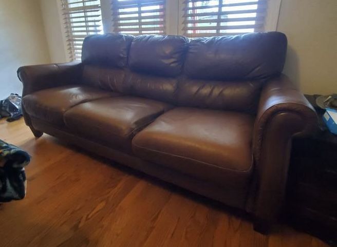 Leather Couch & Chair