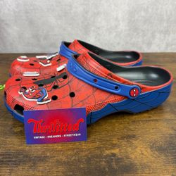 NEW Crocs Classic Clog Marvel Spider-Man Size 12 Men’s 211408-90H Slip-On Shoes