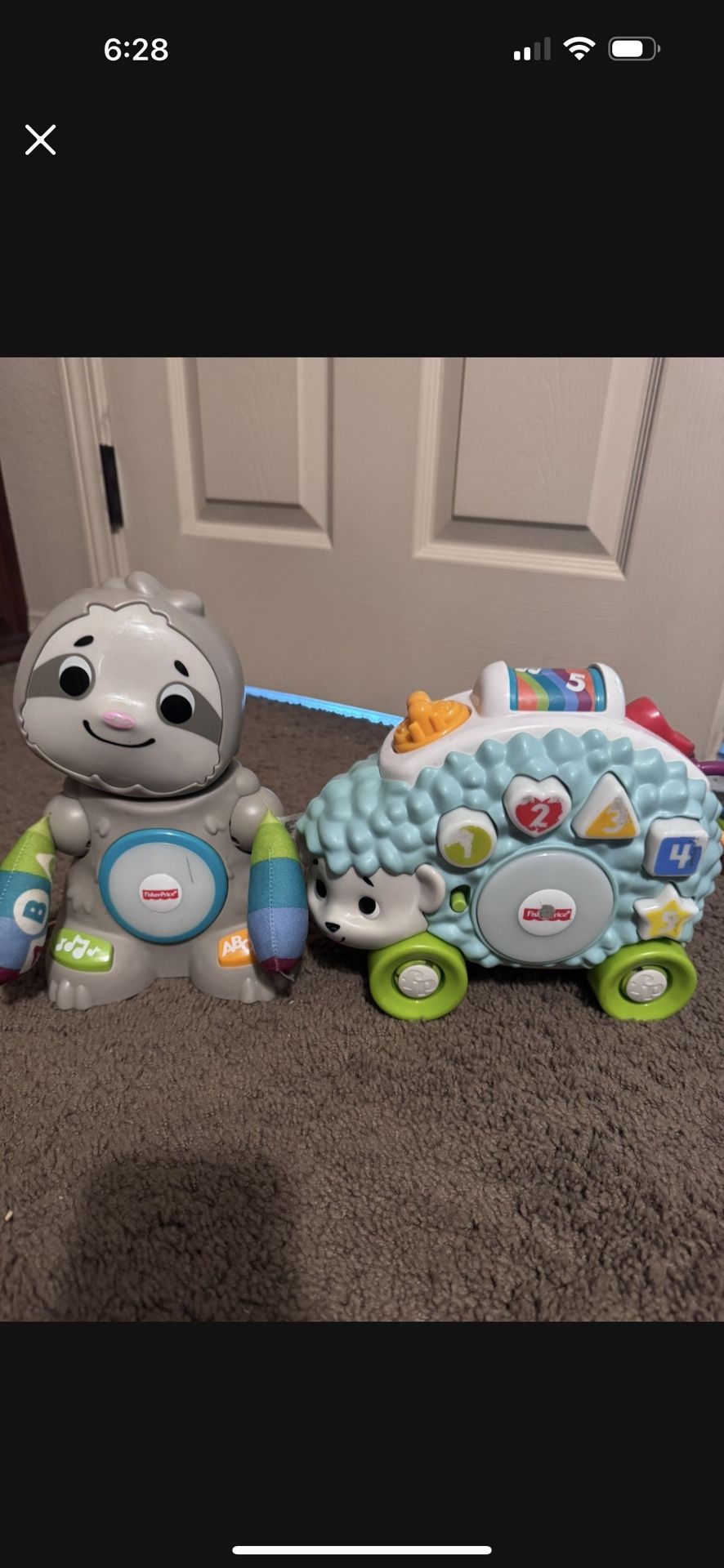 Two Fisher-Price Moving Light Up And Singing Toys