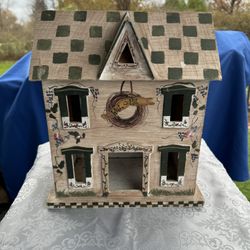 1995, Hand Painted, Country Home, Mills Collection, Wood, 13x11x7