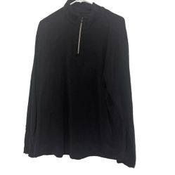 Tommy Bahama Men Half Zip Jacket Black XL Cotton Pima Made Long Sleeve