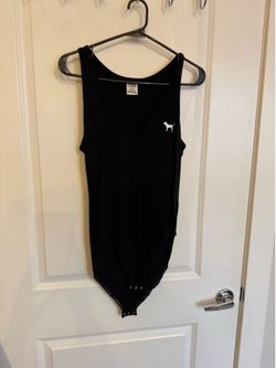 PINK by Victoria Secret Bodysuit. Black. Medium.