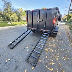 DUMP TRAILER 14X8X2 HEAVY DUTY 8 LUGS,SET RAMPS, ROLLING TARP, SPARE TIRE,SCISSOR HOIST 7 TON,TOOL BOX FOR ANY QUESTION TEXT ME PLEASE HABLO ESPAÑOL