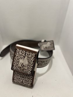 🌟 Unique Men's Leather Belt & Phone Case Holder 🌟