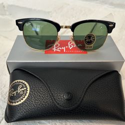 Ray-Ban RB 3016 W03/65 51mm New Clubmaster Black & Gold Metal Sunglasses