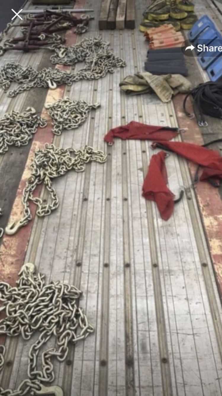 Trucking equipment for flatbedding