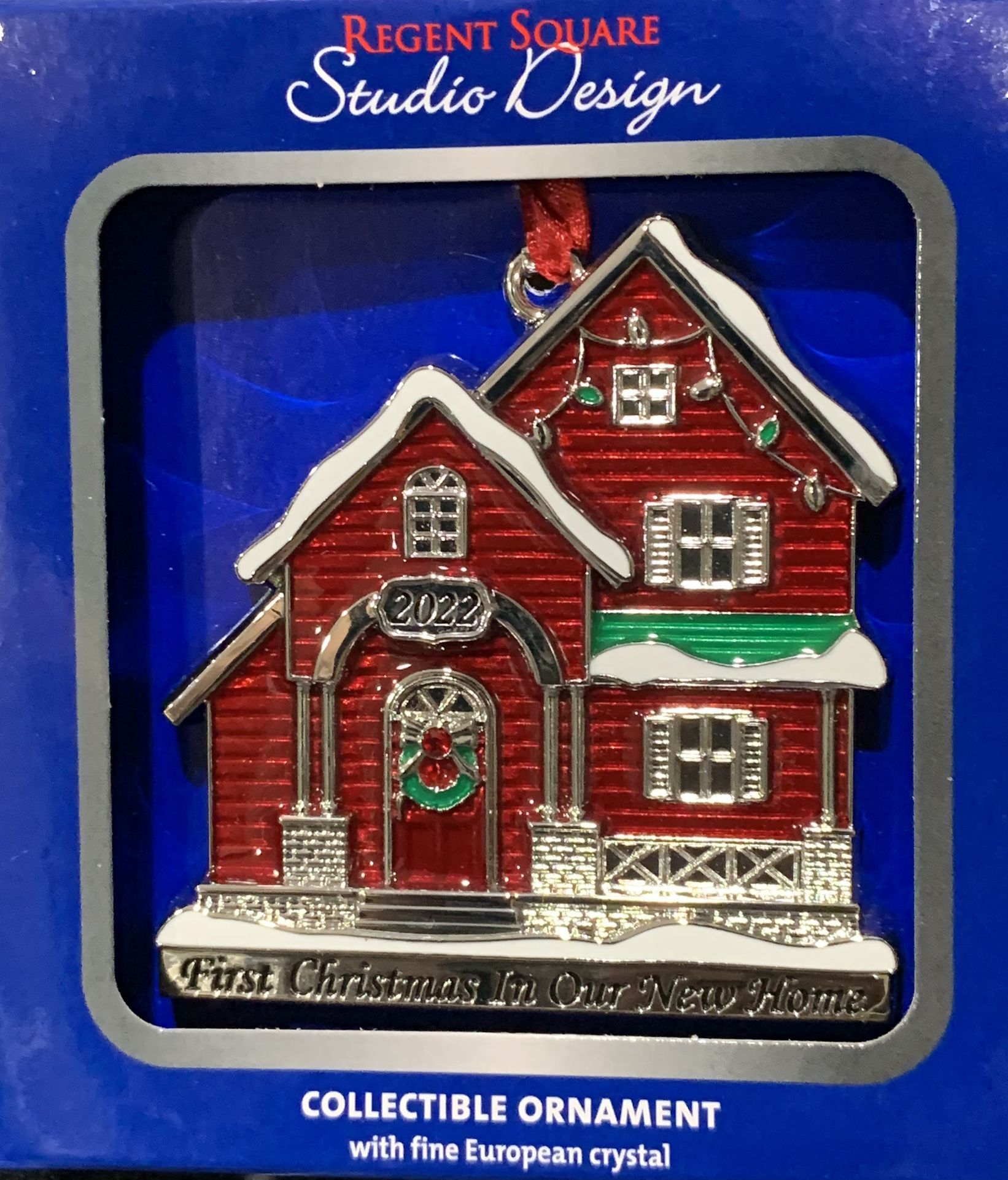 REGENT SQUARE 2022 “First Christmas In Our New Home” Ornament Crystal NEW