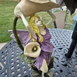 Fairy Garden Decor H 18", Solid Resin 