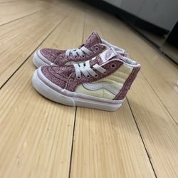 Toddler Vans Size 4 Pink Glitter