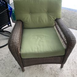 Cushioned Patio Chair & Loveseat