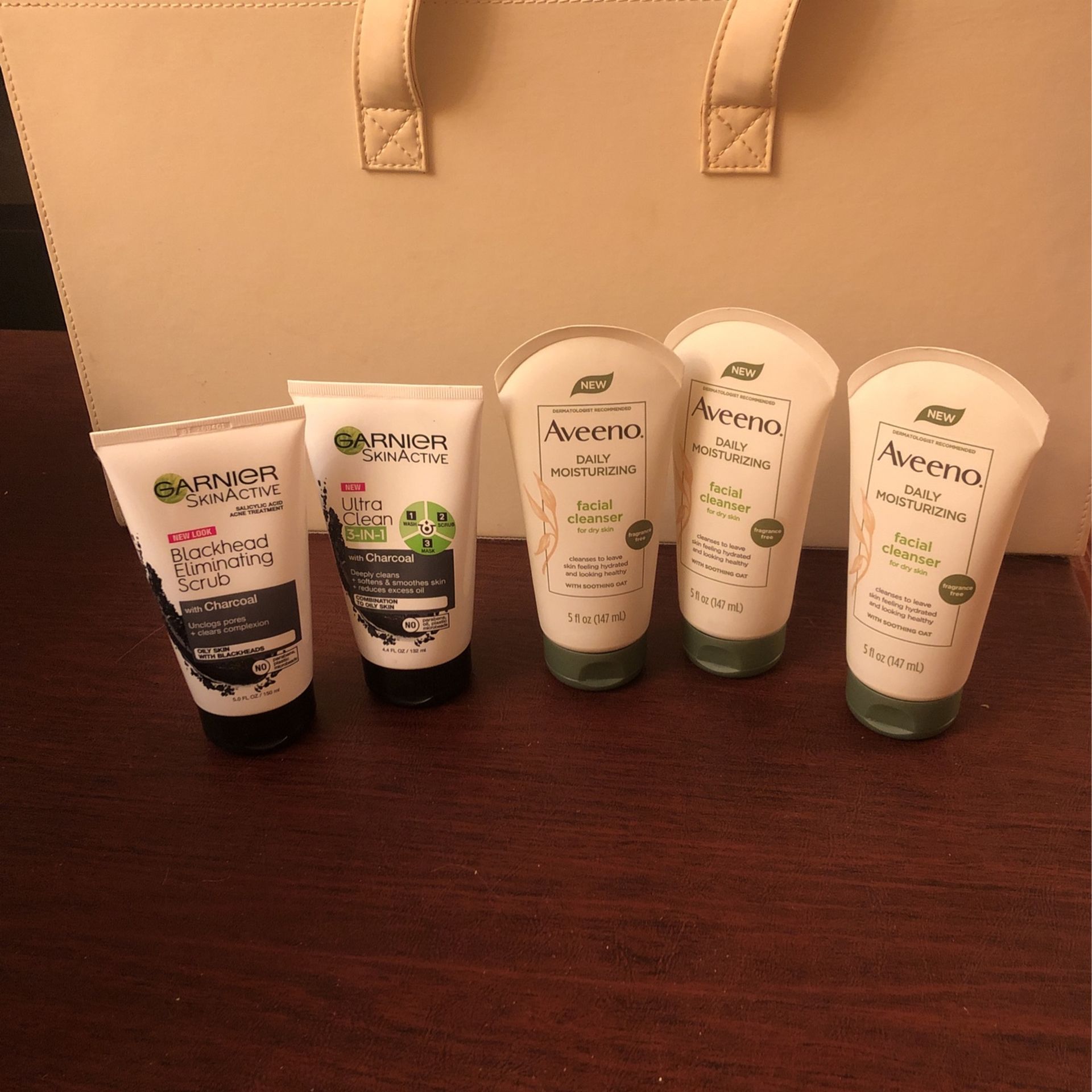 Garnier Skinactive & Aveeno Face Cleanser Bundle