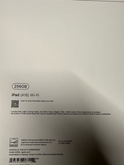Apple 11 inch iPad A16 256gb