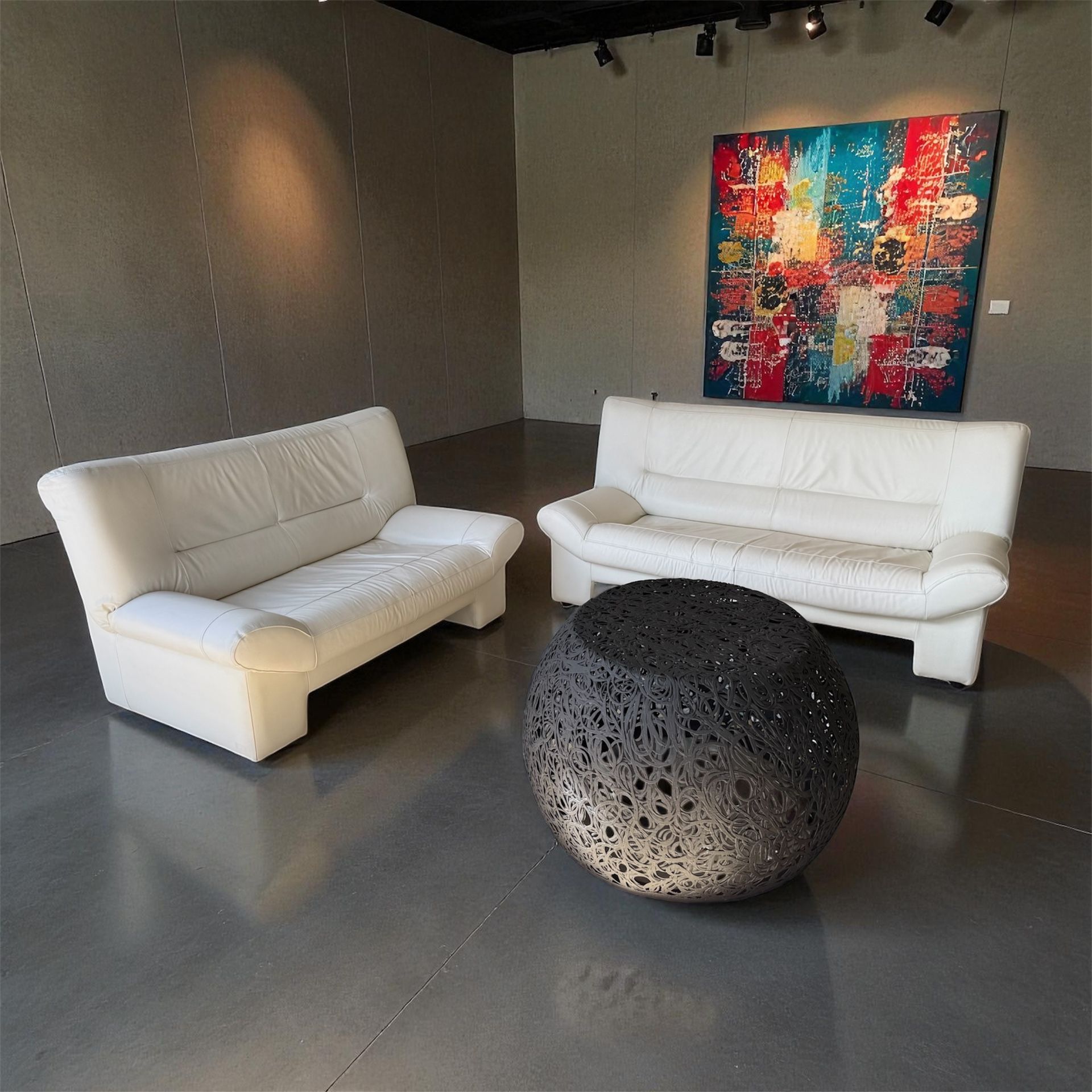 Nicoletti Salotti Italian Leather Sofas – $1,499 (Set)