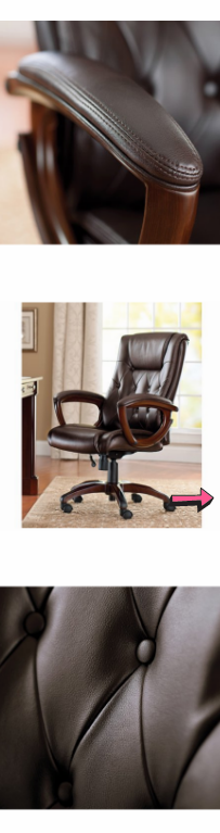 NEW Executive Office Chair Bonded Leather Desk Seat Luxurious Computer Elegant Rolling Laptop Working Seating Work Station Soft Brown *βREADβ*