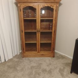 Glass Two Door Shelf Display