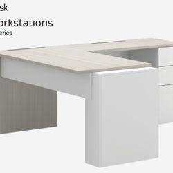 Desks  69"x63" iDesk M Series L Desk With Drawer Ped  ($150 Shipping Applies)