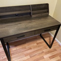 Wooden Desk With Adjustable Chair