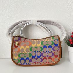 Coach Swinger In Rainbow Signature Canvas