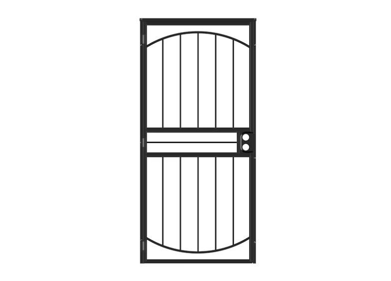 LARSON Black Geneva Full View Security Door Model #920-24