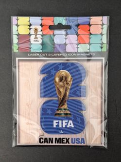 2026 FIFA World Cup Laser Cut 2 Layered Icon Magnet USA