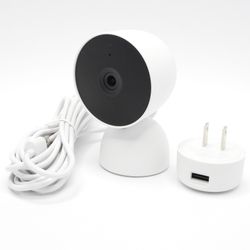 Google Nest Security Cam Indoor 1080p Wired 2nd Generation (White Snow) GJQ9T