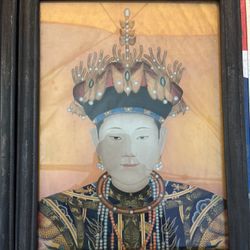 Chinese Antique Reverse Glass Painting 