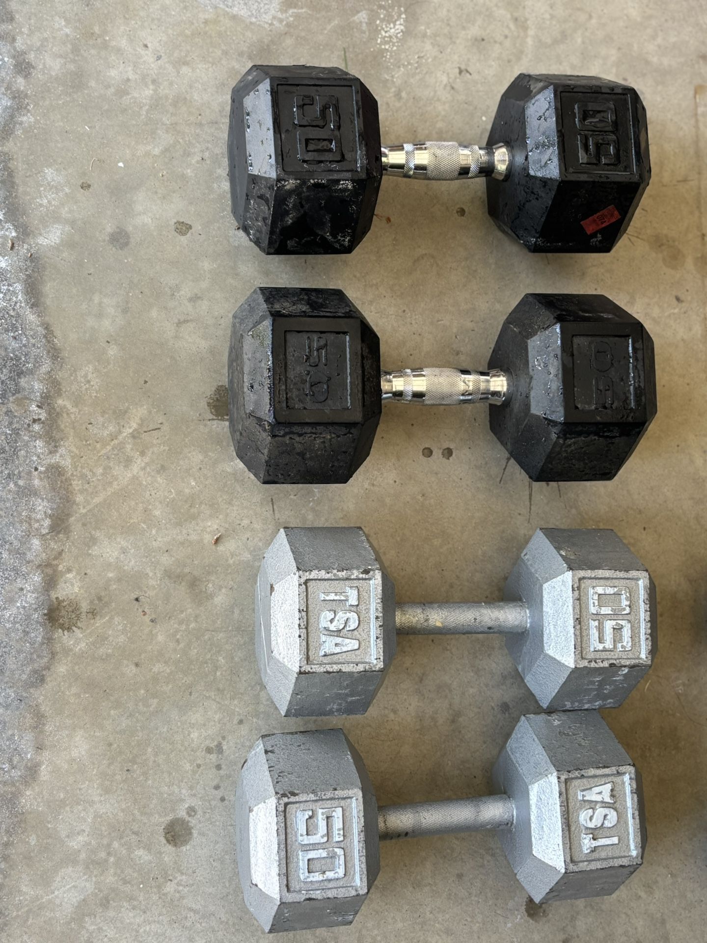 50 Lb Dumbbells