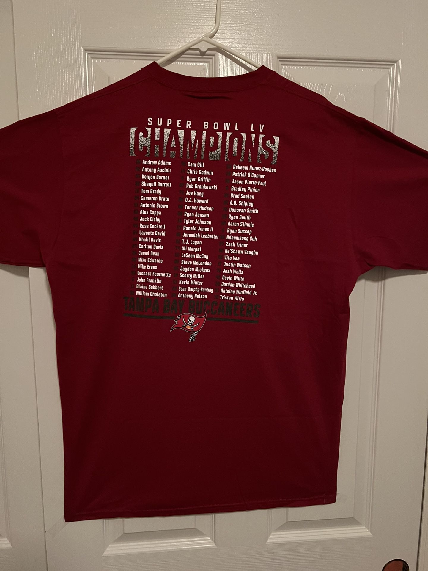 Tampa Bay Buccaneers Super Bowl LV T Shirts With Team Roster