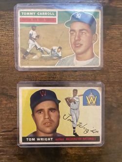 Vintage Baseball Cards Tommy Carroll Tom Wright