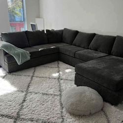 Gray Sectional Couch With Chaise Delivery Available 