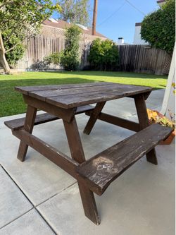 Kids Wooden Picnic Table