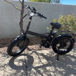 Folding Electric E Bike 500W Motor 20" Fat Tire Bicycle 36V/13Ah Battery Aluminum Frame