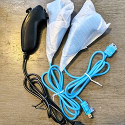 Motion Based Wired Nunchuck Controller for Nintendo Wii Console Video Game $6 Each