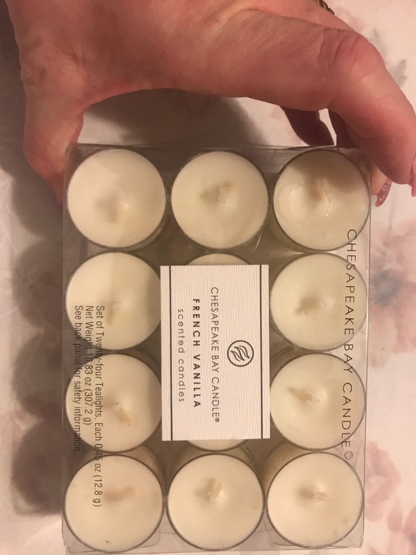 French Vanilla scented candles/24 tea lights by Chesapeake Bay Candle