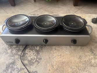 Bella three crockpot buffet server