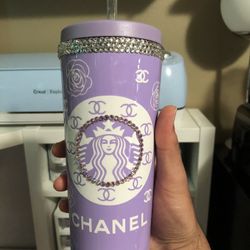 New Lilac Rhinestoned Cup