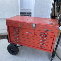 Vintage Mac Tools Made In USA 10 Drawer Lift Top Tool Box