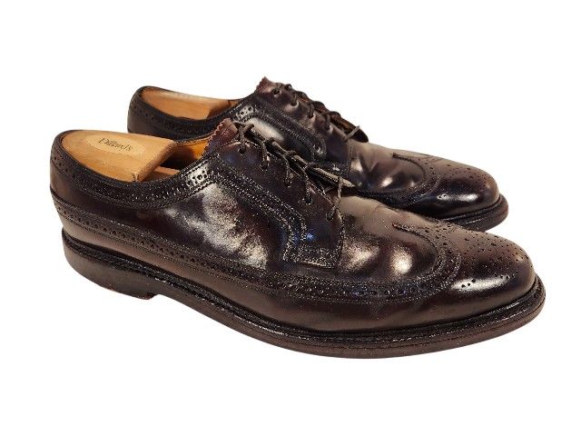 BLACK CHERRY SHELL CORDOVAN WINGTIP 11 D