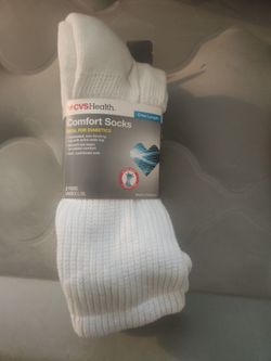 CVS Health Diabetic Comfort Crew Socks 2-Pack