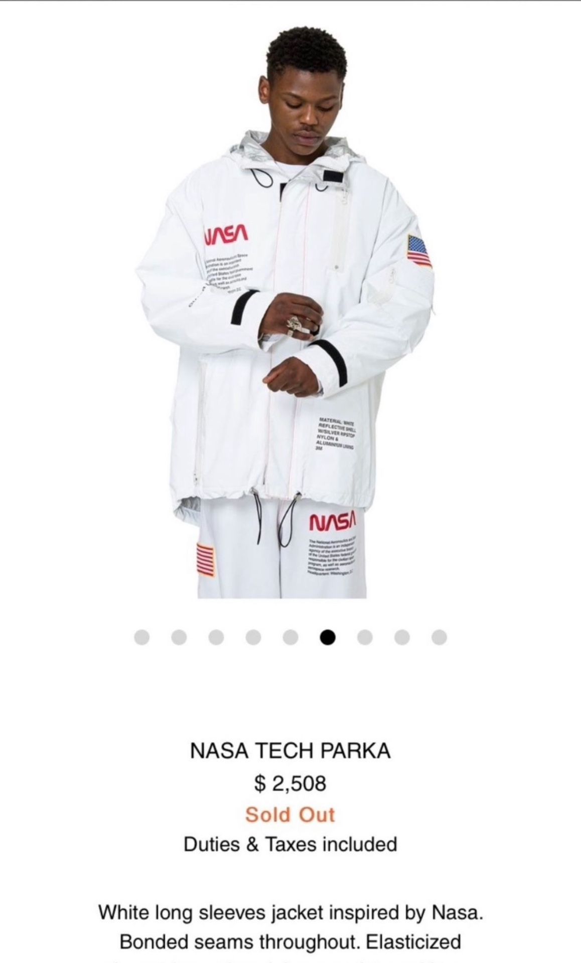 Heron Preston NASA Tech Parka