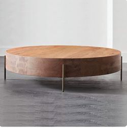 CB2 Proctor Round Wood Coffee Table