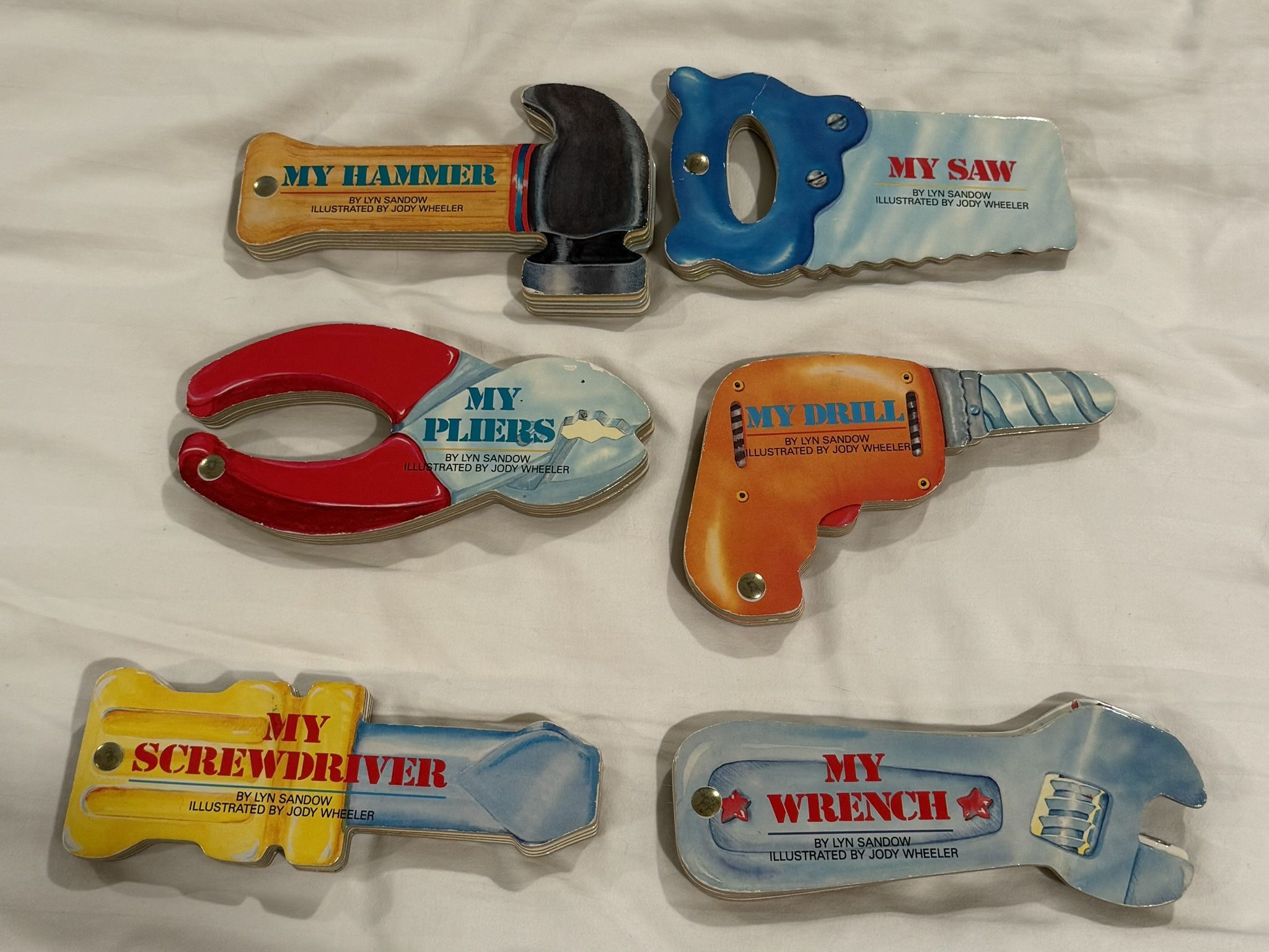 Lot Of 6 Toddler Cardboard Books About Tools
