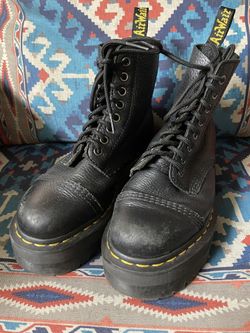 Dr Martens Leather Platform Boots
