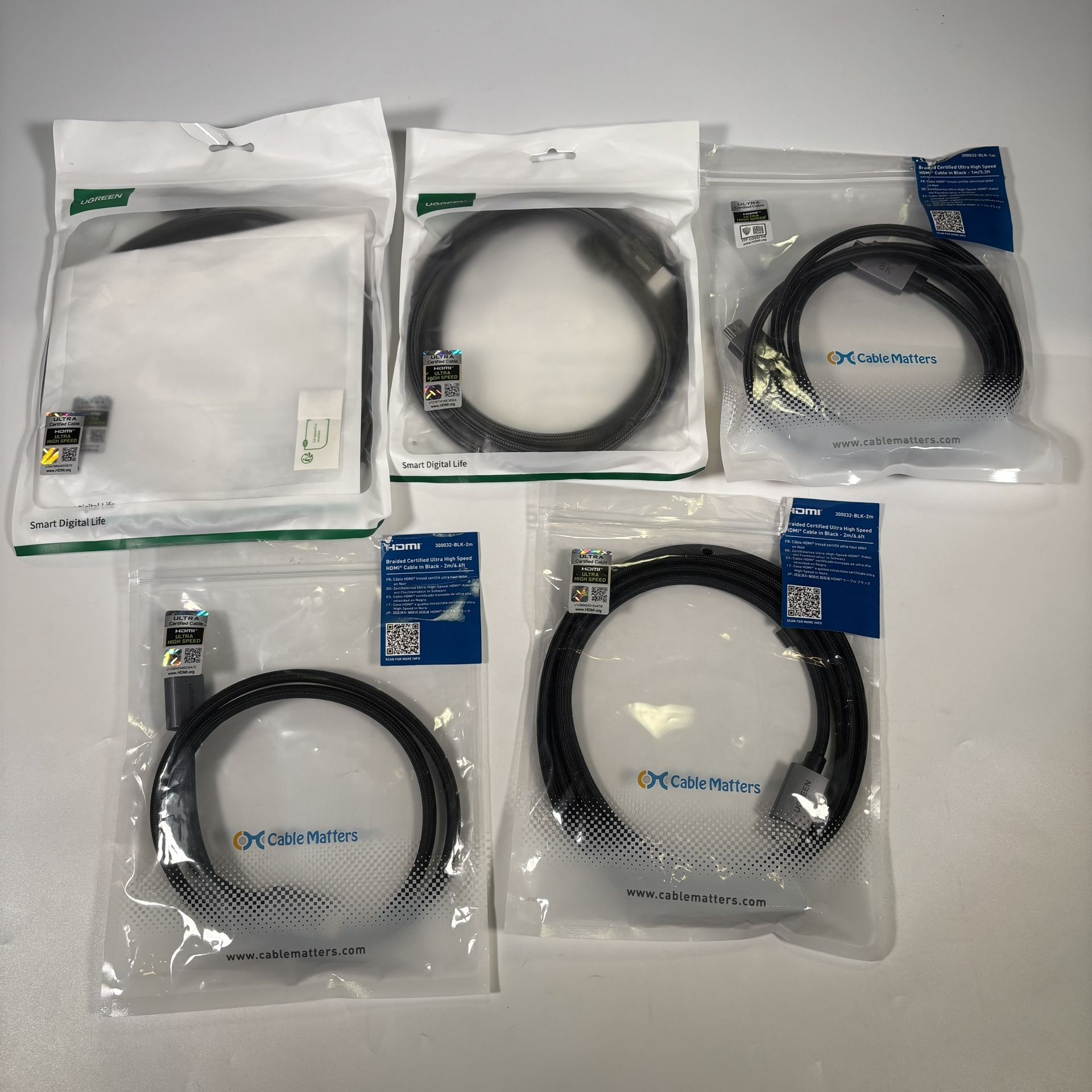 New hdmi cable Lot UGREEN Cable Aluminum 8K 2M Cable Matters Braided Certified