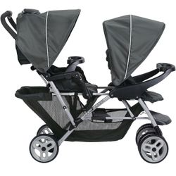 Graco DuoGlider - Cochecito doble ligero con asiento tándem, glaciar