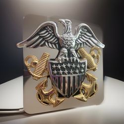 U.S Military Navy Officer's Large Cap Badge Hat insignia And Brooch Pin