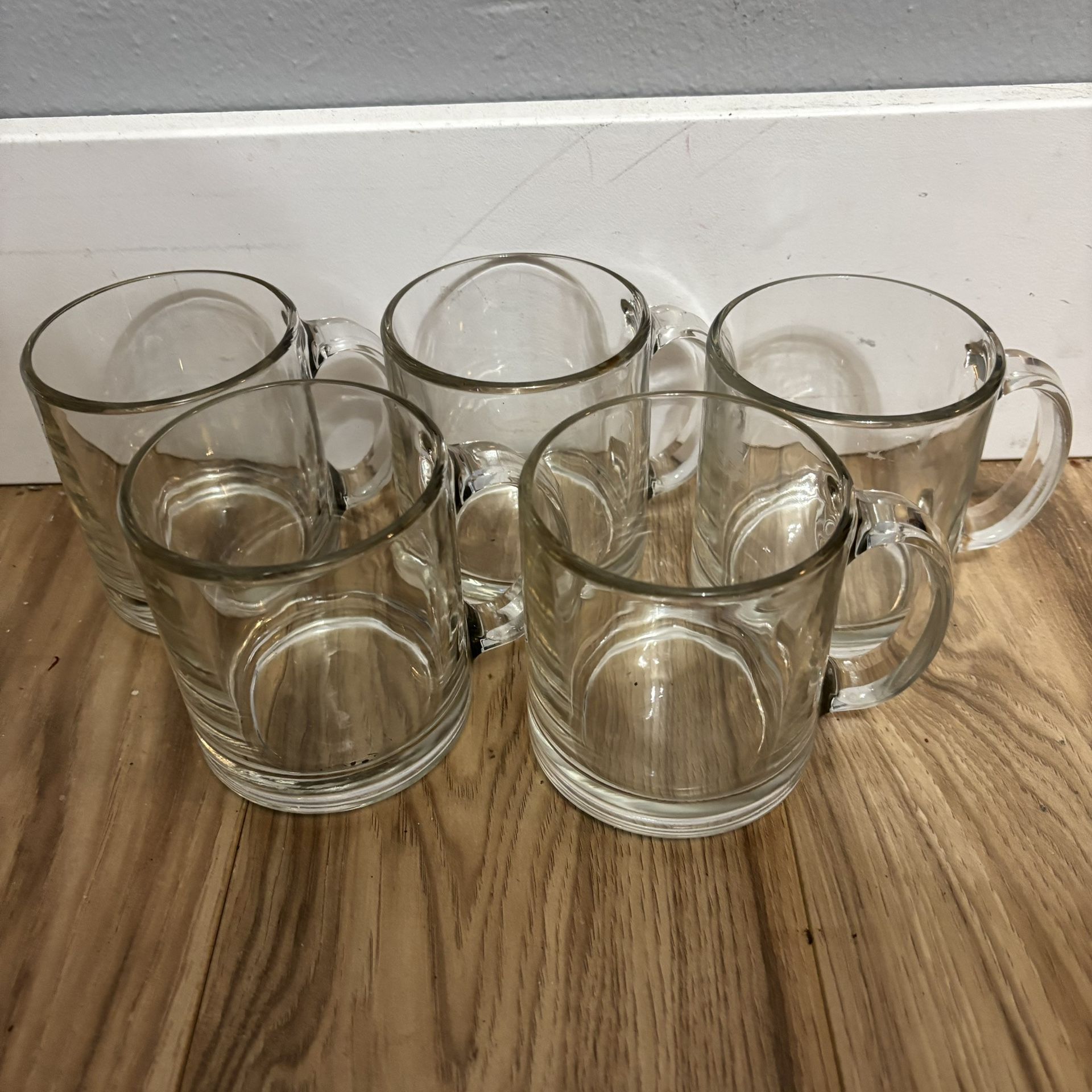 8oz Clear Glass Mugs
