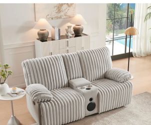 Bluetooth speaker reclining loveseat