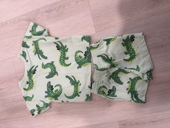 Wonder Nation Toddler Boys Alligator Outfit Set - Light Green (Size 12M)