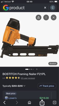 BOSTITCH  air Framing Nailer F21PL